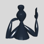 Eitle Dame (Objekt nach Export aus Sculpting Tool)