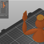 Eitle Dame (Objekt nach slicen)